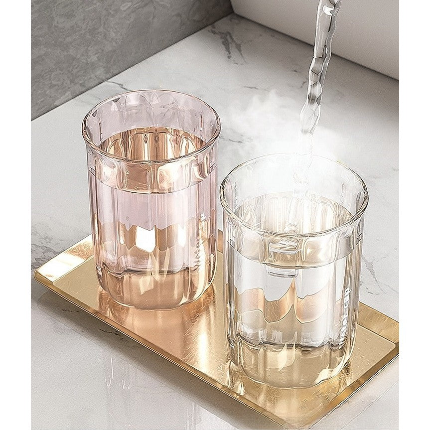 Cana de Apa pentru Clatit, Flippy, pentru Periuta de Dinti, 200 ml, 10.4 x 7.3 cm, Roz Transparent-6