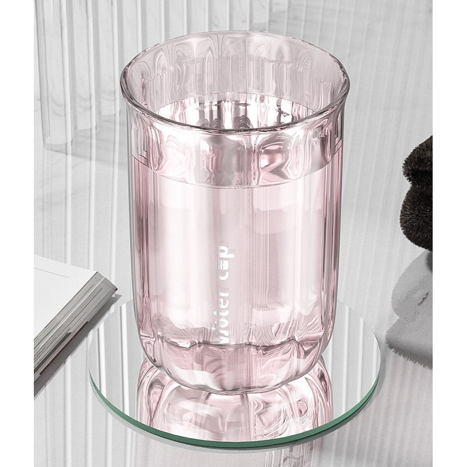 Cana de Apa pentru Clatit, Flippy, pentru Periuta de Dinti, 200 ml, 10.4 x 7.3 cm, Roz Transparent-7