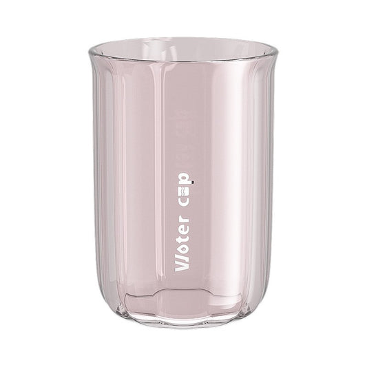 Cana de Apa pentru Clatit, Flippy, pentru Periuta de Dinti, 200 ml, 10.4 x 7.3 cm, Roz Transparent-0