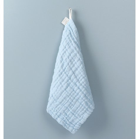 Prosop Absorbant din Bumbac pentru Bebelusi, Flippy, 30x30 cm, Sase Straturi, Albastru deschis-0