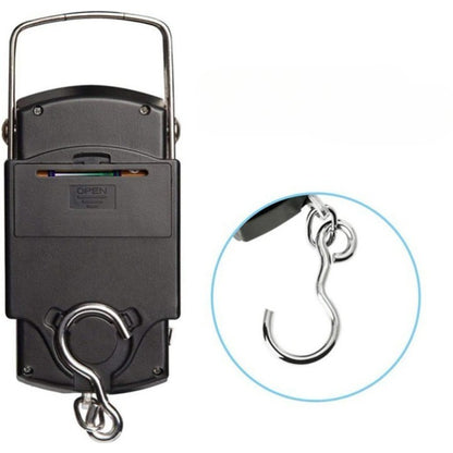 Cantar Digital de Mana cu Carlig, Flippy, Cantar Portabil, Pescuit, cu Maner, Capacitate 50 kg, cu Metru Incorporat, 20.5 x 6 x 2.5 cm, Negru-8