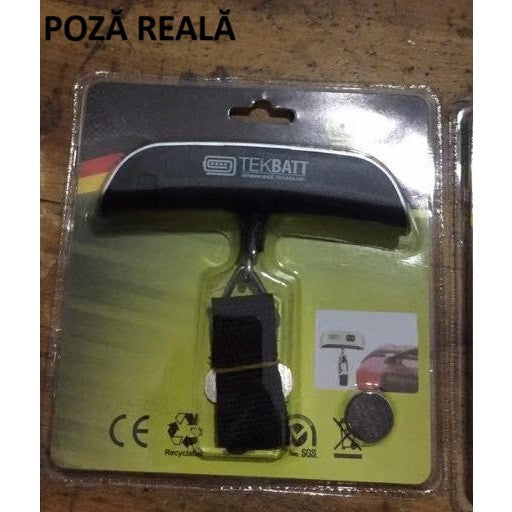 Cantar Digital de Mana Curea, Flippy, Cantar Portabil, Cantarire Bagaje, Capacitate 50 kg, Functie de Tara, 12.5 x 2.8 x 2.8 cm, Alb-Negru-11