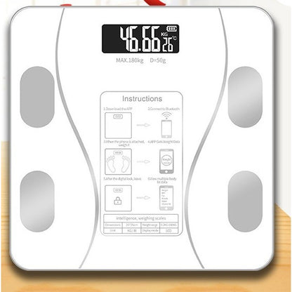Cantar Electronic Inteligent De Baie Flippy Cu Aplicatie Smart, Corporal, Ecran Digital Iluminat, Termometru, Suporta Maxim 180 Kg, 26 x 26 cm, Baterii, Alb-1