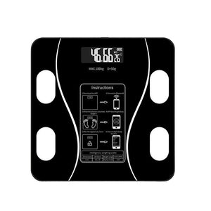 Cantar Electronic Inteligent De Baie Flippy Cu Aplicatie Smart, Corporal, Ecran Digital Iluminat, Termometru, Suporta Maxim 180 Kg, 26 x 26 cm, Baterii, Negru-0