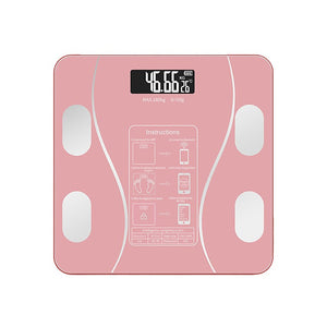 Cantar Electronic Inteligent De Baie Flippy Cu Aplicatie Smart, Corporal, Ecran Digital Iluminat, Termometru, Suporta Maxim 180 Kg, 26 x 26 cm, Baterii, Roz-0