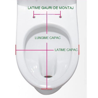 Capac de Toaleta cu Reductie 3 in 1, Flippy, pentru Copii +3 Ani si Adulti, Coborare Lenta si Silentioasa, Instalare Usoara, din PP5 , in Forma de V, Alb/Roz-6