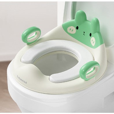 Capac WC cu Reductie, Flippy, pentru Copii, cu Manere, Model Ursulet, Plastic Durabil, Verde-3
