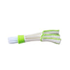 Perie Multifunctionala de Curatare, Flippy, pentru Ventilatie Auto, Doua Capete, Moale, Microfibra, Alb-Verde, 16.25cm-0