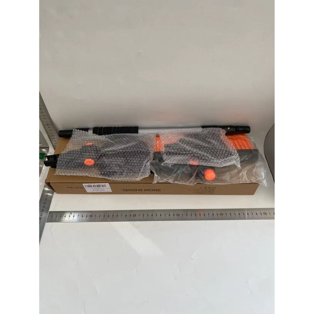 Racleta Auto pentru Zapada cu Doua Capete, Flippy, Dezapezire Masina, cu Maner Lung, Ergonomica, Detasabila, pentru Geamuri si Caroserie, Usor de Utilizat, 48 cm- 78 cm, Gri-1