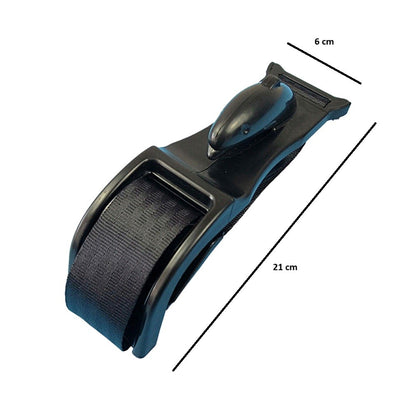 Deviator Centura de Siguranta, Flippy, pentru Burtica Gravidelor, Universal, Ajustabil, 21x6 cm, Model Delfin Negru-1