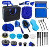 Set 29 Accesorii pentru Curatare Auto, Flippy, Interior si Exterior, Albastru-0