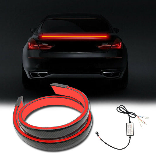 Eleron auto cu lampa stop frana suplimentara pentru autoturisme, 12V, 120cm, Carbon-1
