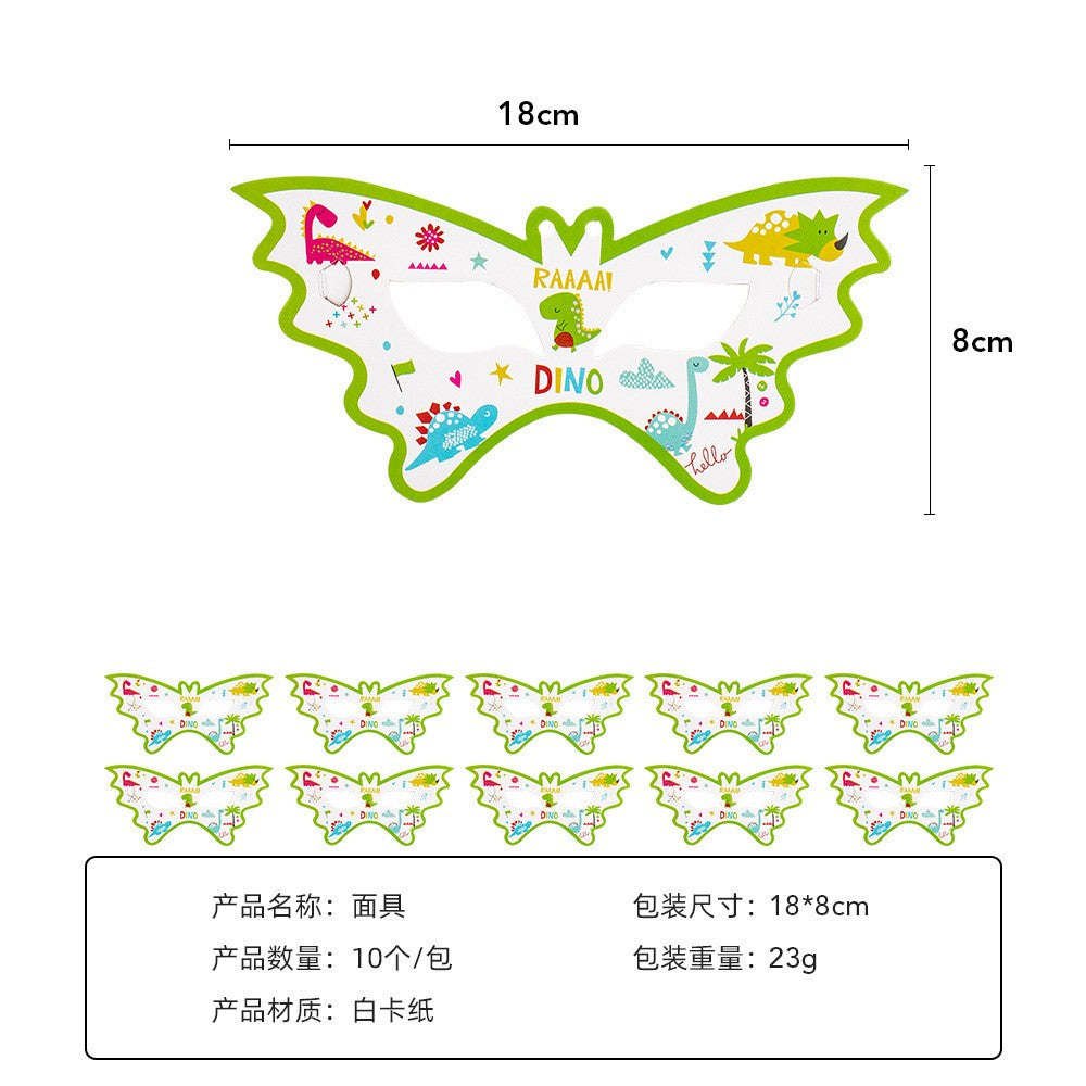 Set 10 Masti, Flippy, Model Fluture cu Dinozauri, Multicolor-0