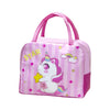 Geanta Termica pentru Pranz pentru Copii, Flippy, 23x13x19 cm, Izolanta, Folie de Aluminiu, Model Animat Unicorn, Roz-0