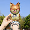 Balon din Folie Metalizata, Flippy, Figurine Animalute, Tip Bratara, Model Catel, Ambalaj Individual, Pai Inclus, Umflare cu Aer sau Heliu, Maro-0