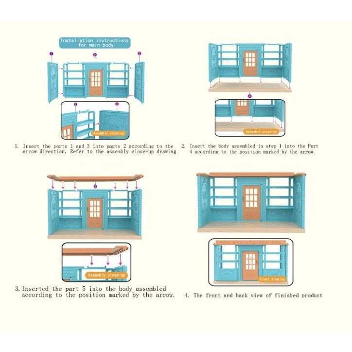 Casa de papusi cu figurine si mobilier, brutarie-1