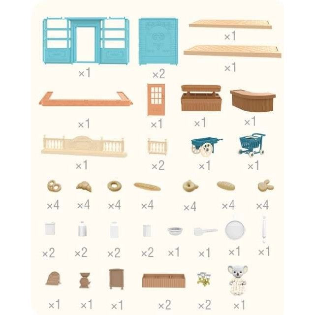 Casa de papusi cu figurine si mobilier, brutarie-3