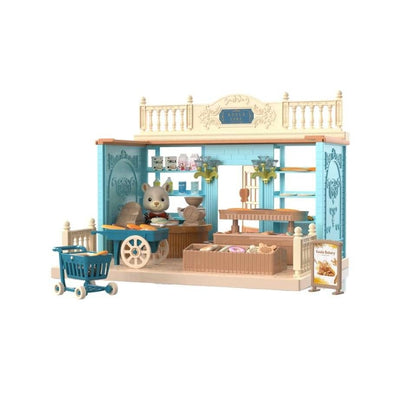 Casa de papusi cu figurine si mobilier, brutarie-0