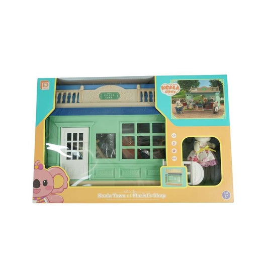 Casa de papusi, magazin cu flori, cu mobilier si figurine-0