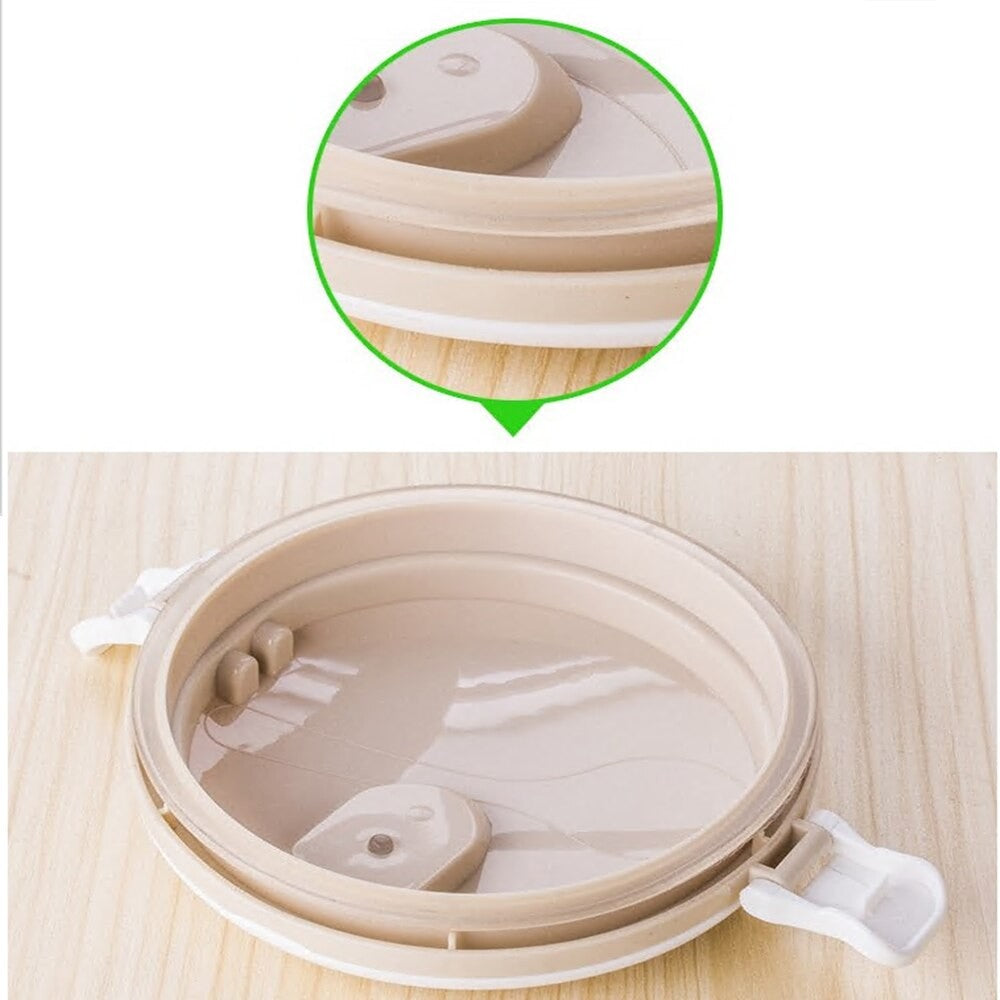 Caserola pentru alimente Flippy, lunch box, 700 ml, otel inoxidabil, maner, valva aerisire, inchidere etansa, 15 x 8.5 cm, albastru-4
