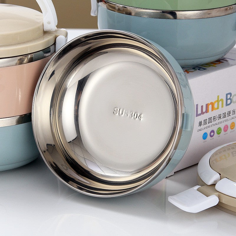 Caserola pentru alimente Flippy, lunch box, 700 ml, otel inoxidabil, maner, valva aerisire, inchidere etansa, 15 x 8.5 cm, albastru-7