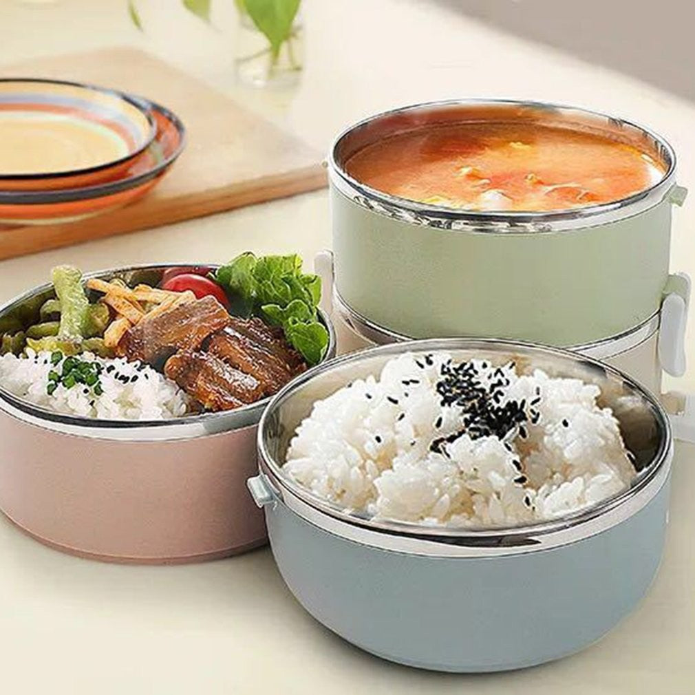 Caserola pentru alimente Flippy, lunch box, 700 ml, otel inoxidabil, maner, valva aerisire, inchidere etansa, 15 x 8.5 cm, albastru-8