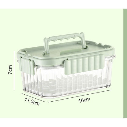 Caserola portabila pentru mancare fresh Flippy, 550 ml, furculita pentru fructe, 7 x 11.5 x 16 cm, capac detasabil pentru congelator, etans, spatiu pentru tacamuri, maner, material plastic, rezistent la temperaturi ridicate, transparent-3