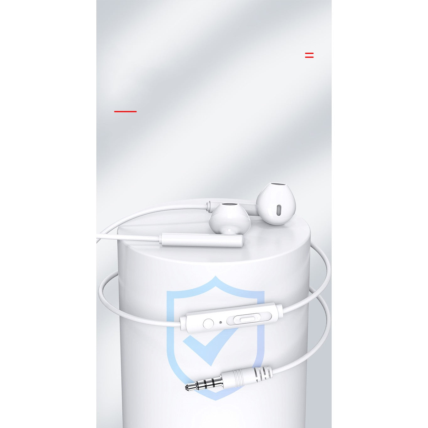 Casti Audio Stereo In-Ear, cu Microfon si cu Port Jack 3,5 mm, 1m,telecomanda pentru apeluri/volum,  Flippy Rock ES05 Blister, Alb-8