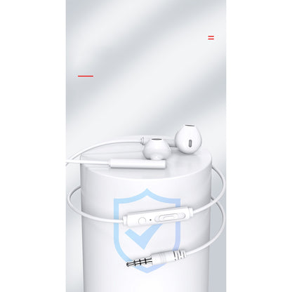 Casti Audio Stereo In-Ear, cu Microfon si cu Port Jack 3,5 mm, 1m,telecomanda pentru apeluri/volum,  Flippy Rock ES05 Blister, Alb-8