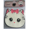 Suport pentru Pahar, Flippy, Model Pisicuta, PVC, Dimensiuni 15.5x15.5 cm, Alb/Roz-0