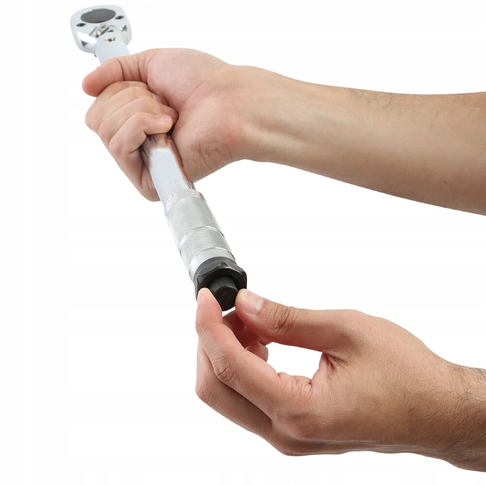 Set cheie dinamometrica din otel/crom, 1/2 inch, reglabila 28-210 Nm, cu 3 tubulare incluse si manusi-4