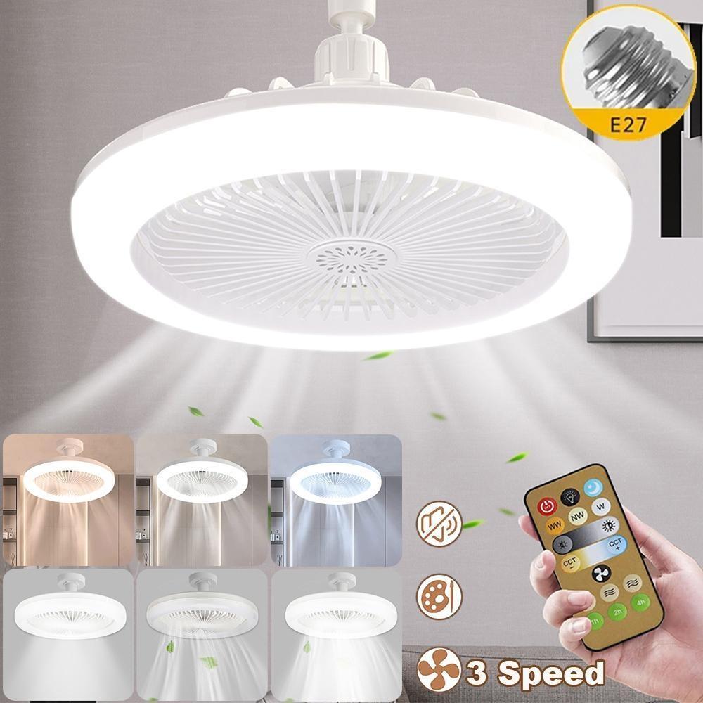 VENTILATOR DE TAVAN CU TELECOMANDĂ ȘI LUMINĂ 30W LED LAMPA FAN SMART
