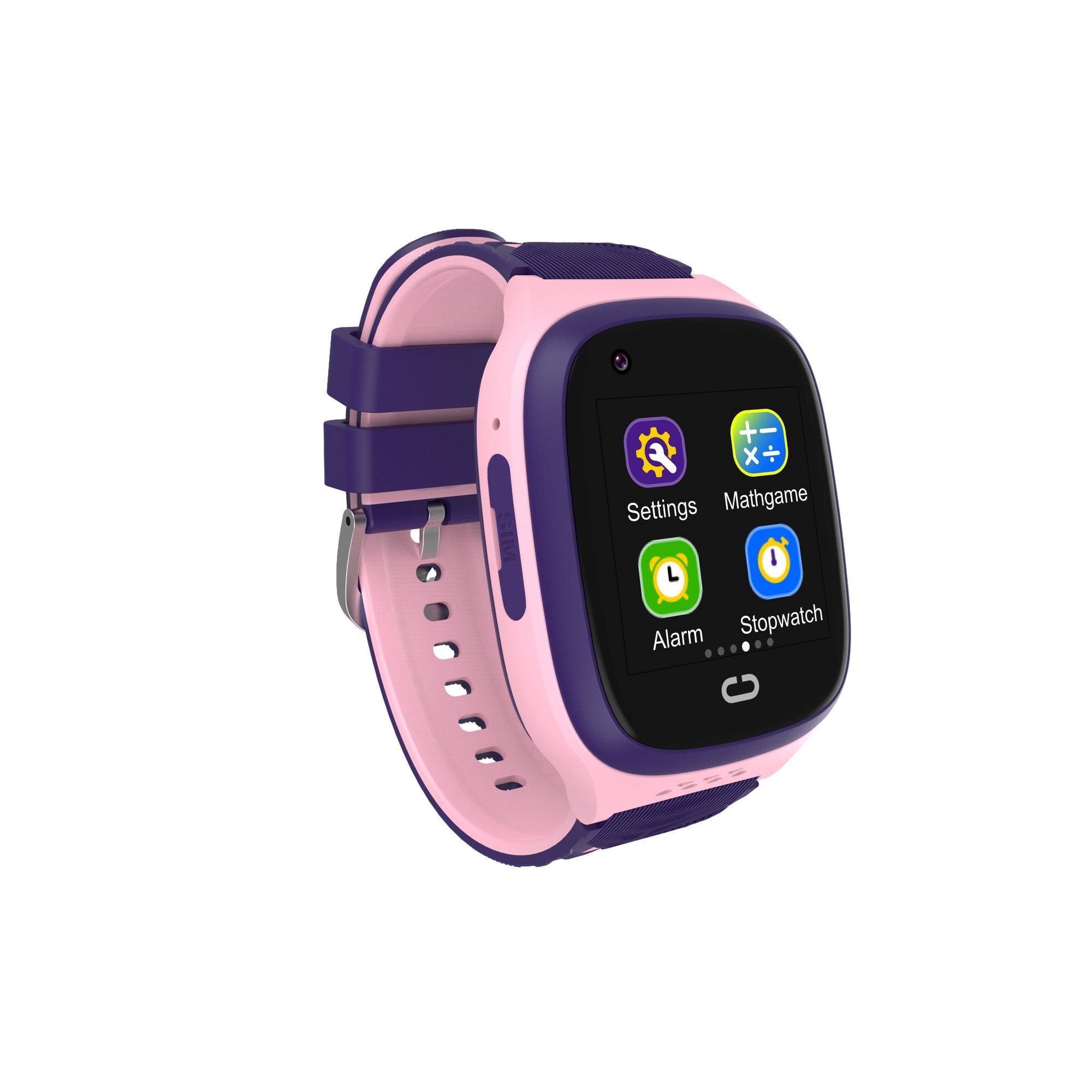 Ceas Smartwatch Flippy, Pentru Copii, LT31E-4G cu Functie Telefon, Localizare GPS, Istoric Traseu, Apel de Monitorizare, Camera, Mov/Roz-0