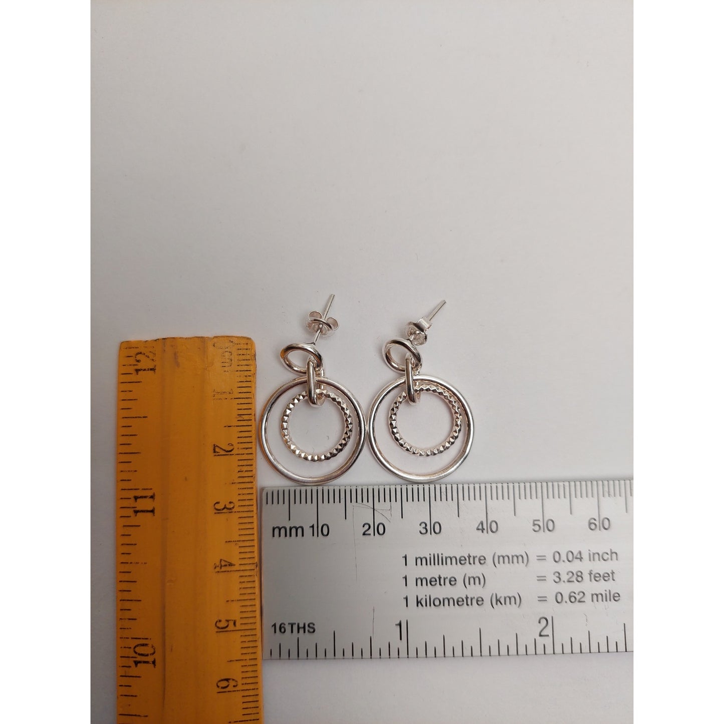 Cercei Argint 925 Cerc in Cerc, Jolie Silver, 5.6g, 2.5 cm x 2 cm-2