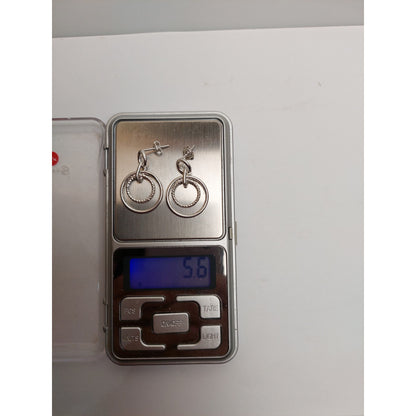 Cercei Argint 925 Cerc in Cerc, Jolie Silver, 5.6g, 2.5 cm x 2 cm-3