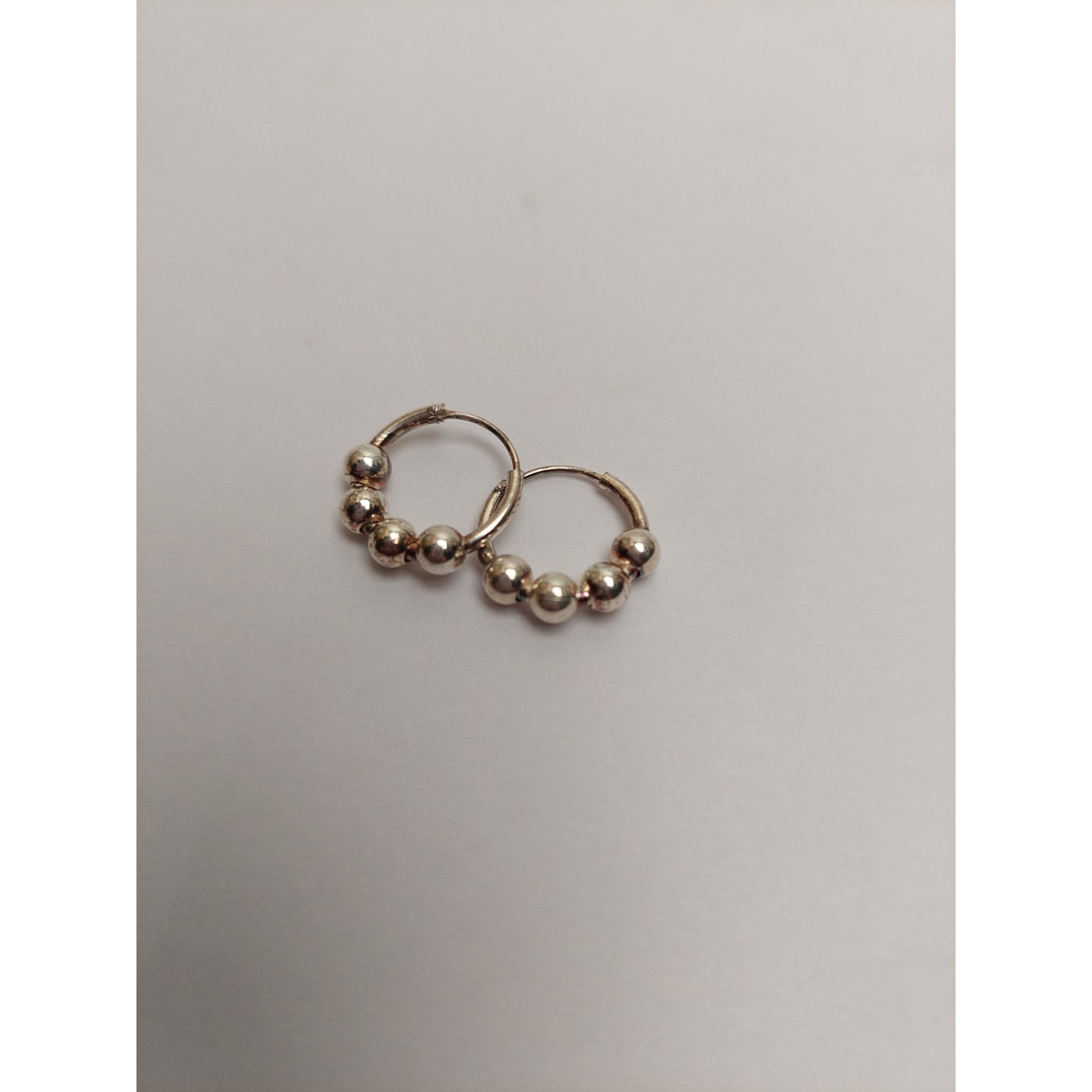Cercei Argint 925 Creole 12 mm cu 4 Bilute, Jolie Silver, 1.6g, 1 cm x 1 cm-1