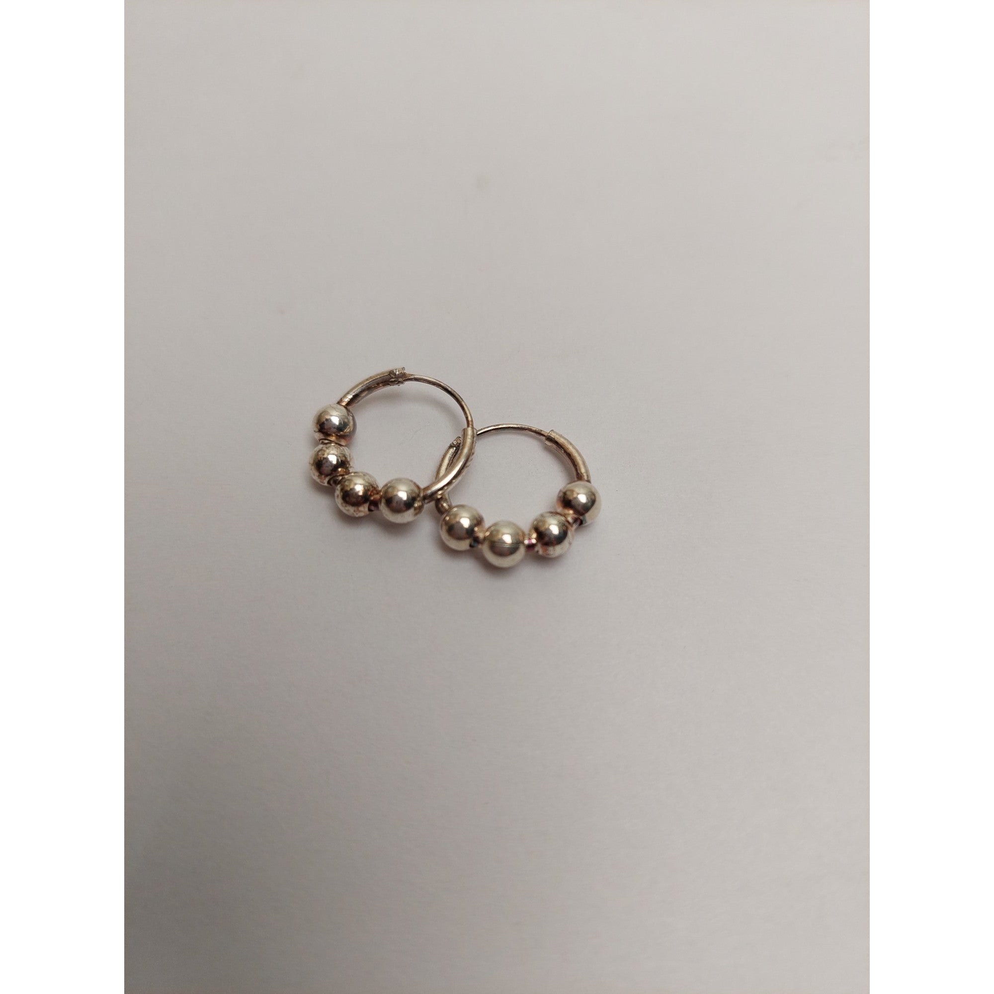 Cercei Argint 925 Creole 12 mm cu 4 Bilute, Jolie Silver, 1.6g, 1 cm x 1 cm-1