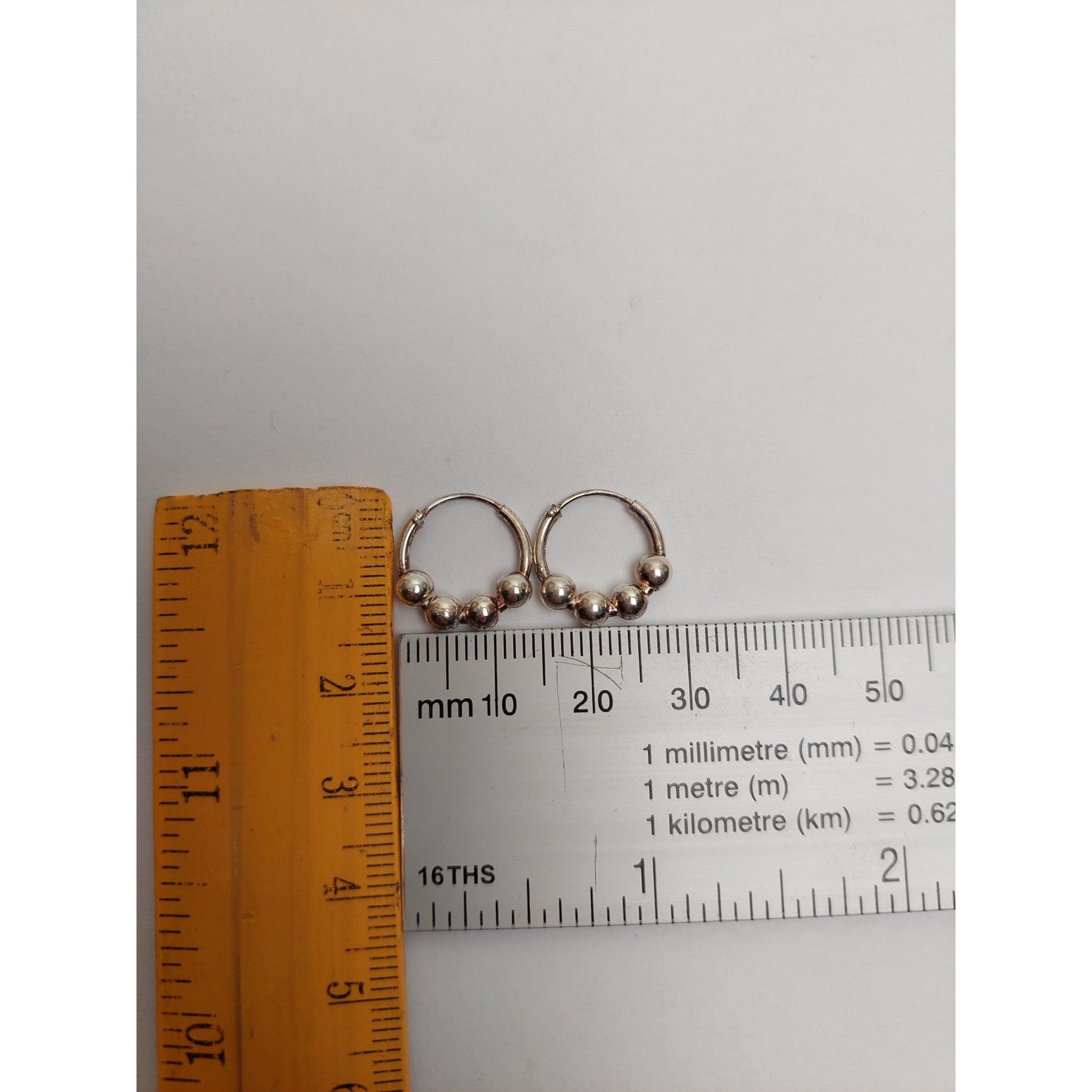 Cercei Argint 925 Creole 12 mm cu 4 Bilute, Jolie Silver, 1.6g, 1 cm x 1 cm-2