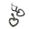 Cercei Argint 925 Inima cu Marcasite-0