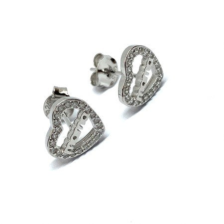 Cercei din Argint 925 Jolie Silver, Model Inimi cu Mama, 12 x 12 mm, 2.8 g-0