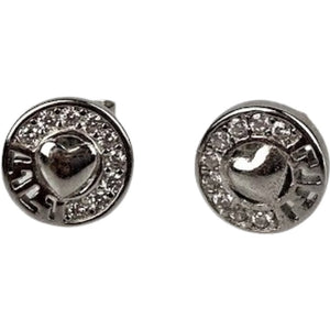 Cercei din Argint 925 Jolie Silver, Model Inima in Cerc, 8 x 8 mm, 1.6 g-0