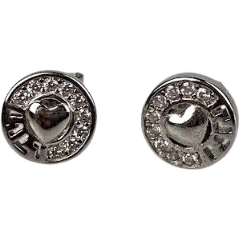 Cercei din Argint 925 Jolie Silver, Model Inima in Cerc, 8 x 8 mm, 1.6 g-0