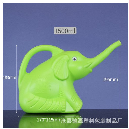 Stropitoare pentru Copii, Flippy, in forma de Elefant, 1500 mL, pentru Udat Plante, 19.5x17x11.8 cm, Verde-0