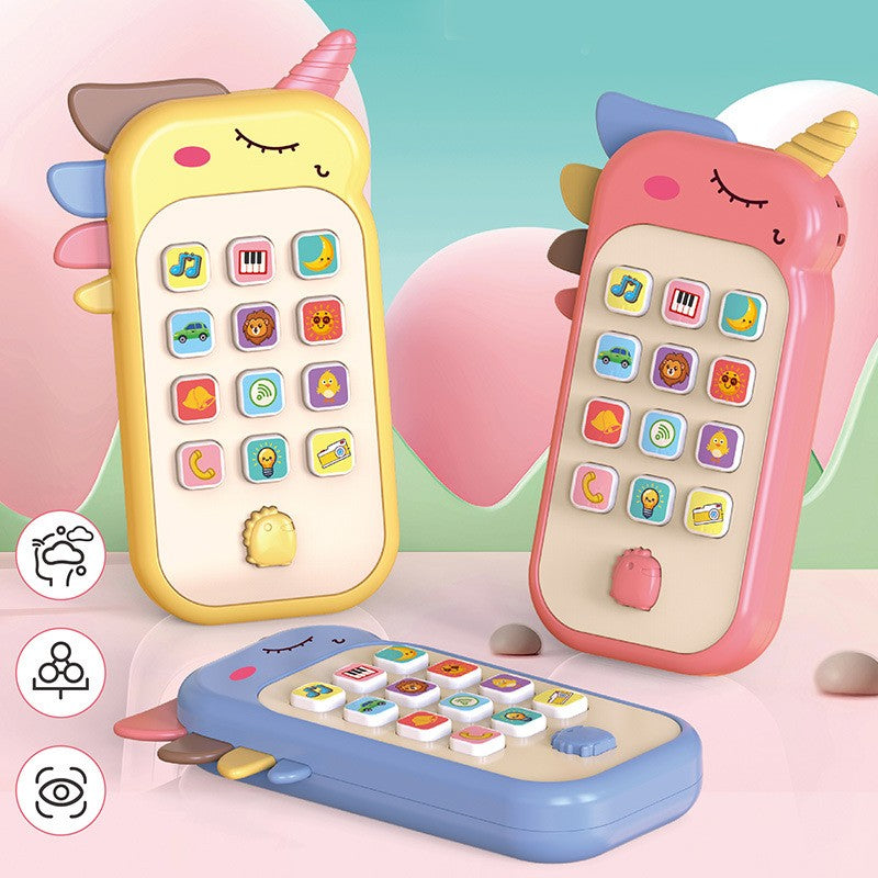 Jucarie Interactiva, Flippy, Telefon Inteligent, Model Unicorn, Functii Educative, Muzicale si Voce, 4-6 ani, 19 x 11.5 cm, din Plastic, Multicolor-1