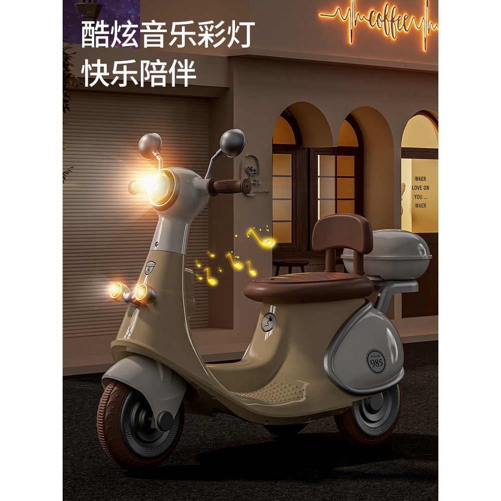 Motocicletă Electrică cu 3 Roti, Flippy, Acumulator Încarcare, Anti-Rasturnare, Lumini, Sunete, Baterie 6V 7Ah, Telecomanda, 95x67x36cm, Rosu-3