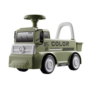 Mașinuță pentru copii, Flippy, 3 ani, Model Camion, Sport, Claxon, Cutie Depozitare, 62x26x40 cm, Verde-0