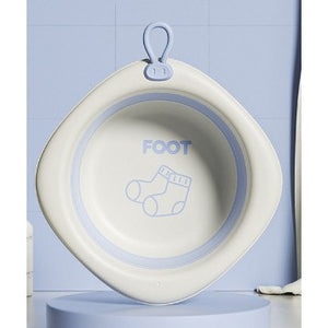Cada Pliabila pentru Baie pentru Copii, Flippy, Cadita pentru Bebelusi, Model Romb pentru Picioare, Mov, 30.5x29x3.5 cm-0