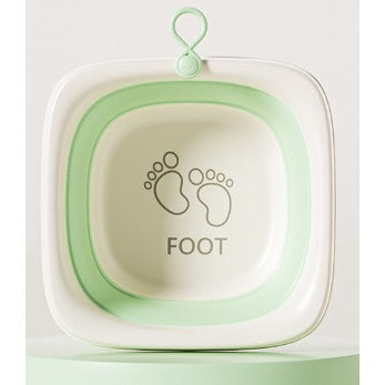 Cada Pliabila pentru Baie pentru Copii, Flippy, Cadita pentru Bebelusi, Model Patrat pentru Picioare, Verde, 29.5x29.5x3.5 cm-0