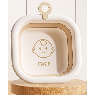 Cada Pliabila pentru Baie pentru Copii, Flippy, Cadita pentru Bebelusi, Model Patrat pentru Fata, Maro, 29.5x29.5x3.5 cm-0