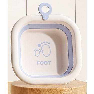 Cada Pliabila pentru Baie pentru Copii, Flippy, Cadita pentru Bebelusi, Model Patrat pentru Picioare, Albastru, 29.5x29.5x3.5 cm-0